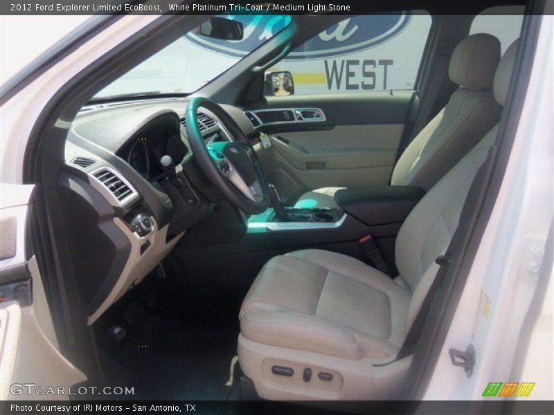 White Platinum Tri-Coat / Medium Light Stone 2012 Ford Explorer Limited EcoBoost