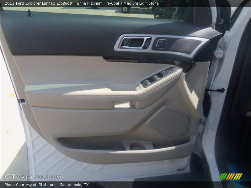 White Platinum Tri-Coat / Medium Light Stone 2012 Ford Explorer Limited EcoBoost
