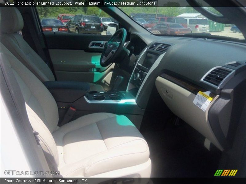 White Platinum Tri-Coat / Medium Light Stone 2012 Ford Explorer Limited EcoBoost