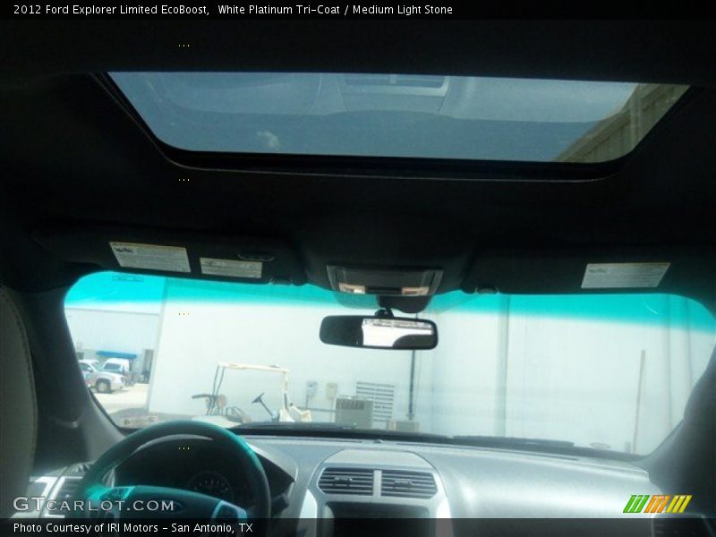 White Platinum Tri-Coat / Medium Light Stone 2012 Ford Explorer Limited EcoBoost