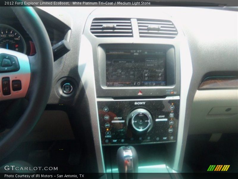 White Platinum Tri-Coat / Medium Light Stone 2012 Ford Explorer Limited EcoBoost