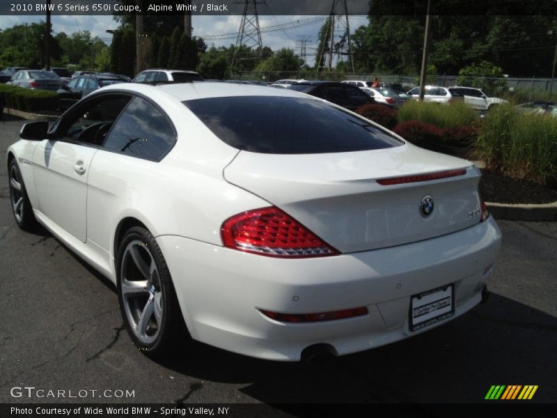 Alpine White / Black 2010 BMW 6 Series 650i Coupe