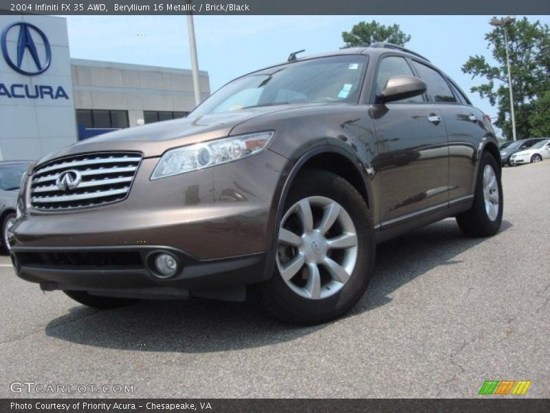 Beryllium 16 Metallic / Brick/Black 2004 Infiniti FX 35 AWD