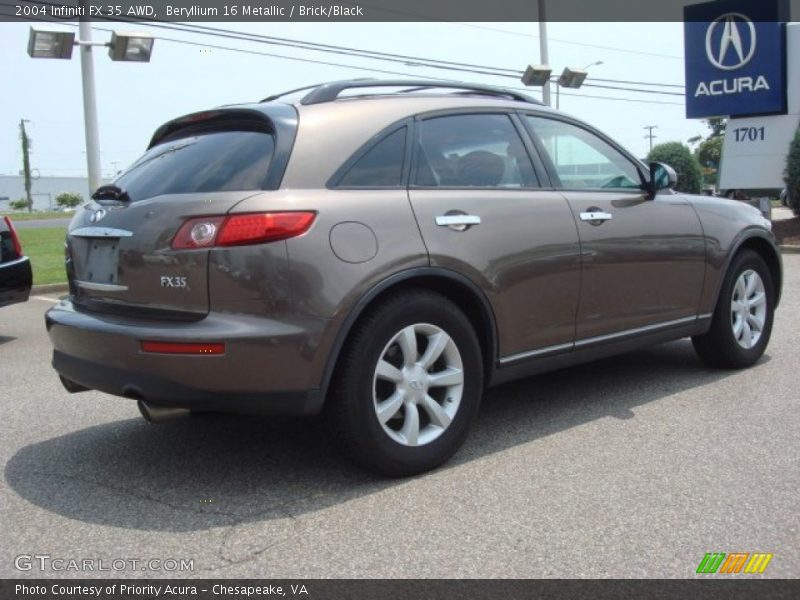 Beryllium 16 Metallic / Brick/Black 2004 Infiniti FX 35 AWD