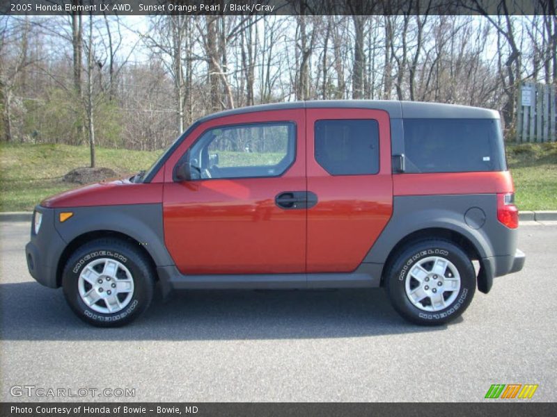 Sunset Orange Pearl / Black/Gray 2005 Honda Element LX AWD