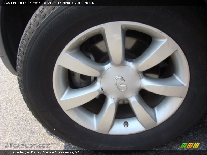 Beryllium 16 Metallic / Brick/Black 2004 Infiniti FX 35 AWD