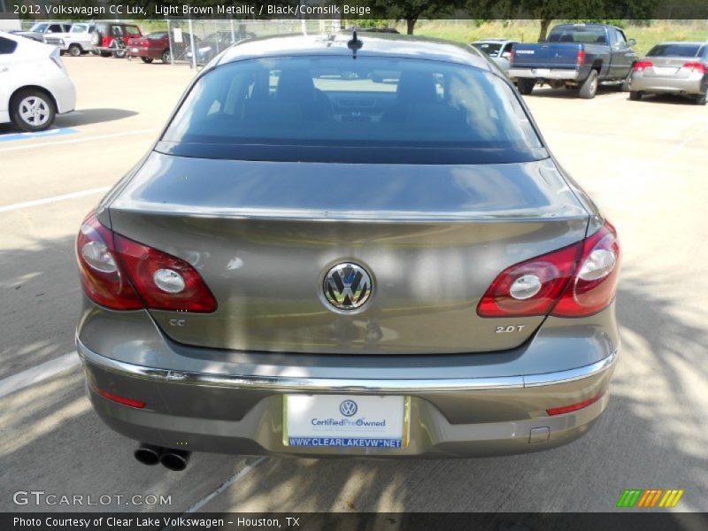 Light Brown Metallic / Black/Cornsilk Beige 2012 Volkswagen CC Lux