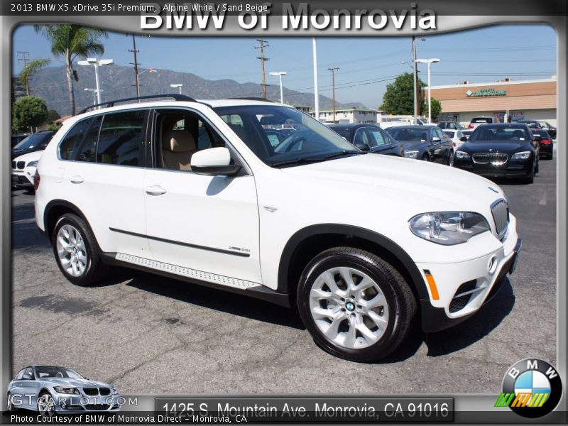 Alpine White / Sand Beige 2013 BMW X5 xDrive 35i Premium