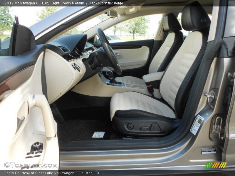 Light Brown Metallic / Black/Cornsilk Beige 2012 Volkswagen CC Lux
