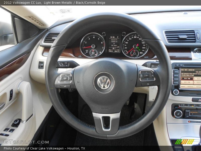 Light Brown Metallic / Black/Cornsilk Beige 2012 Volkswagen CC Lux