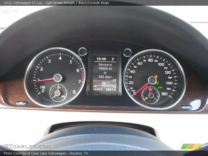 Light Brown Metallic / Black/Cornsilk Beige 2012 Volkswagen CC Lux