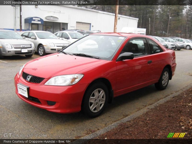 Rallye Red / Black 2005 Honda Civic Value Package Coupe