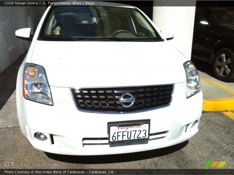 Fresh Powder White / Beige 2008 Nissan Sentra 2.0