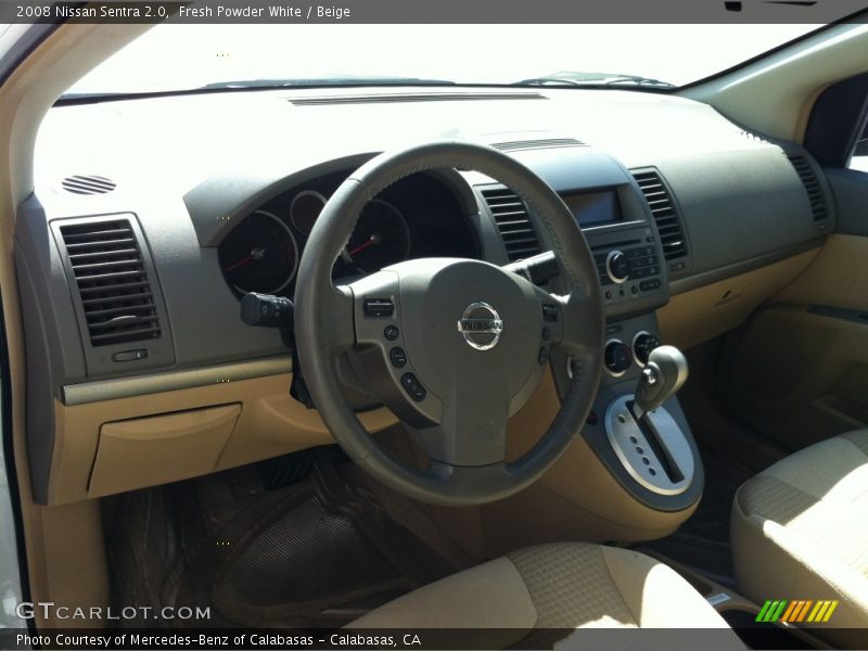 Fresh Powder White / Beige 2008 Nissan Sentra 2.0