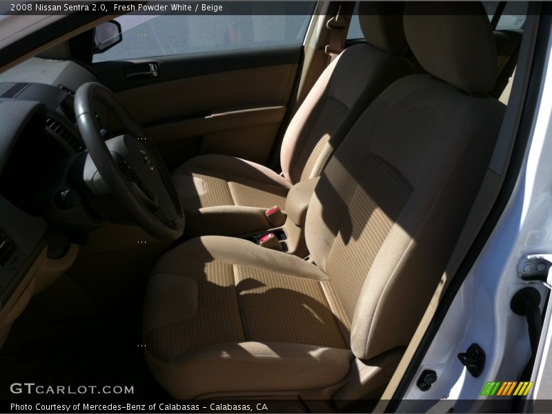 Fresh Powder White / Beige 2008 Nissan Sentra 2.0