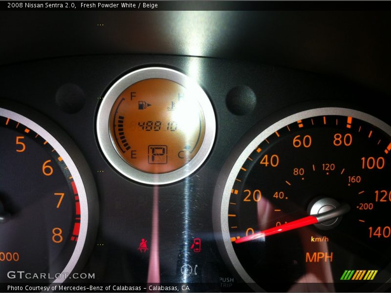 Fresh Powder White / Beige 2008 Nissan Sentra 2.0