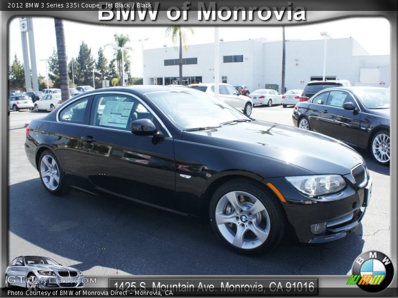 Jet Black / Black 2012 BMW 3 Series 335i Coupe