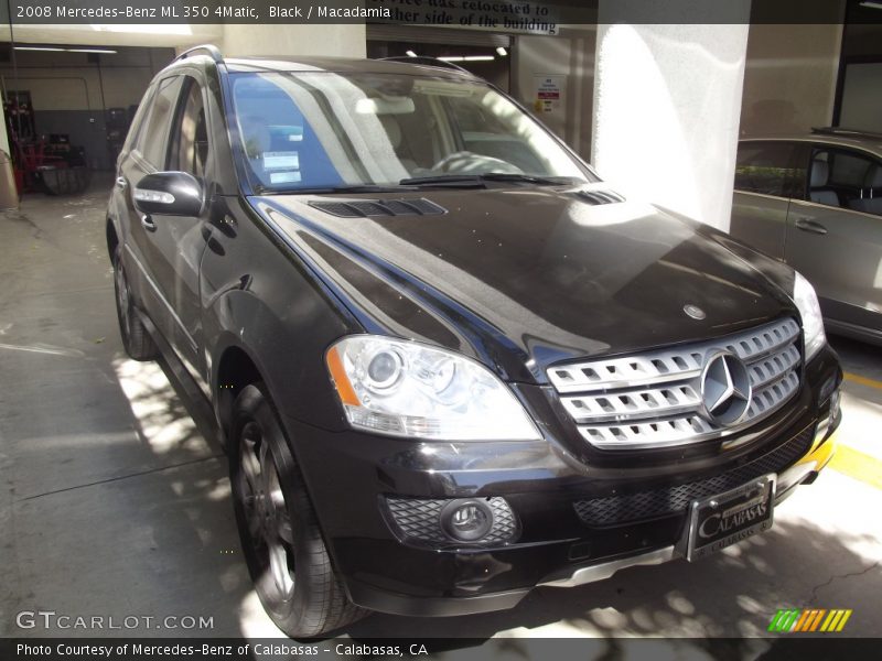 Black / Macadamia 2008 Mercedes-Benz ML 350 4Matic