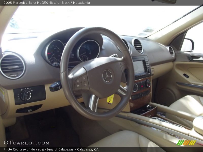 Black / Macadamia 2008 Mercedes-Benz ML 350 4Matic