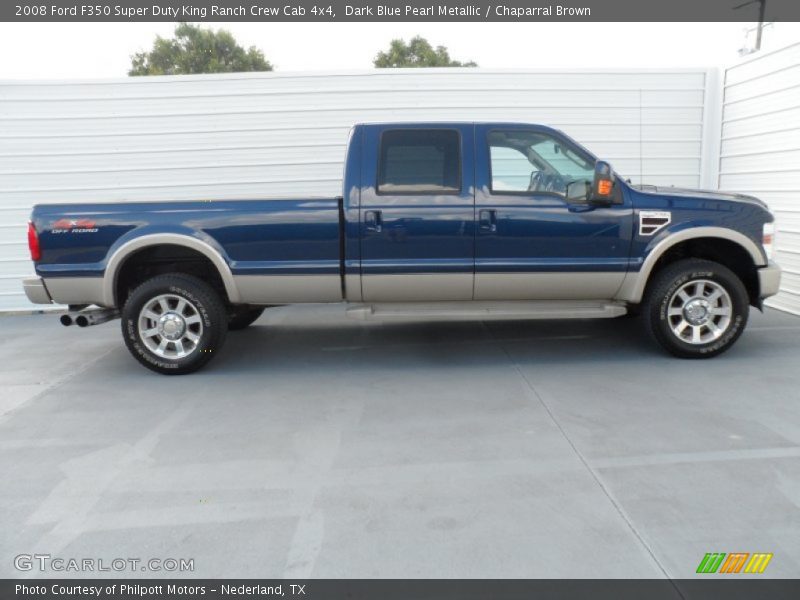 Dark Blue Pearl Metallic / Chaparral Brown 2008 Ford F350 Super Duty King Ranch Crew Cab 4x4