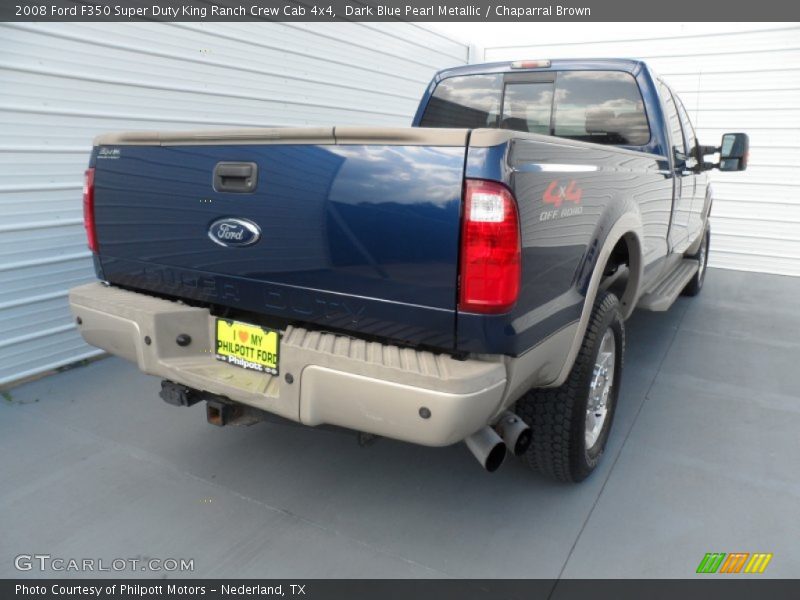 Dark Blue Pearl Metallic / Chaparral Brown 2008 Ford F350 Super Duty King Ranch Crew Cab 4x4