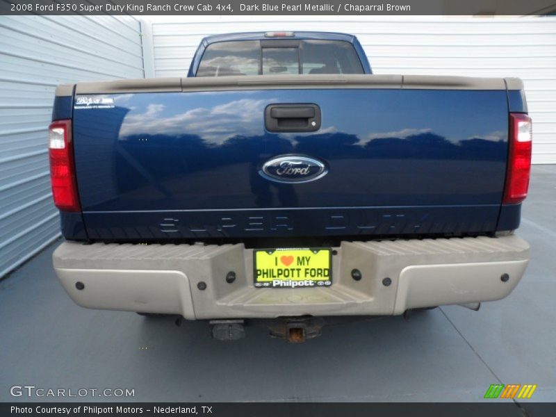 Dark Blue Pearl Metallic / Chaparral Brown 2008 Ford F350 Super Duty King Ranch Crew Cab 4x4