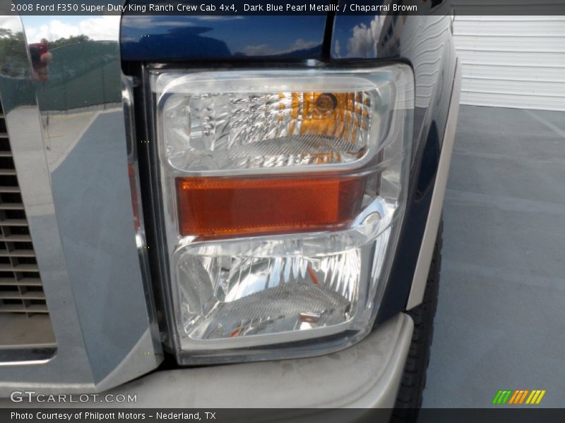 Dark Blue Pearl Metallic / Chaparral Brown 2008 Ford F350 Super Duty King Ranch Crew Cab 4x4