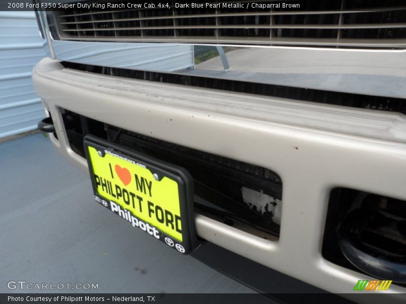 Dark Blue Pearl Metallic / Chaparral Brown 2008 Ford F350 Super Duty King Ranch Crew Cab 4x4
