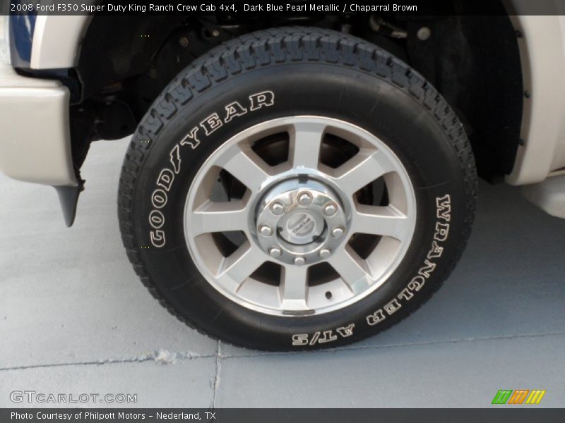 Dark Blue Pearl Metallic / Chaparral Brown 2008 Ford F350 Super Duty King Ranch Crew Cab 4x4