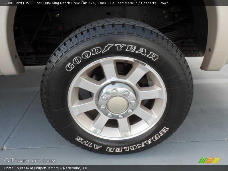 Dark Blue Pearl Metallic / Chaparral Brown 2008 Ford F350 Super Duty King Ranch Crew Cab 4x4