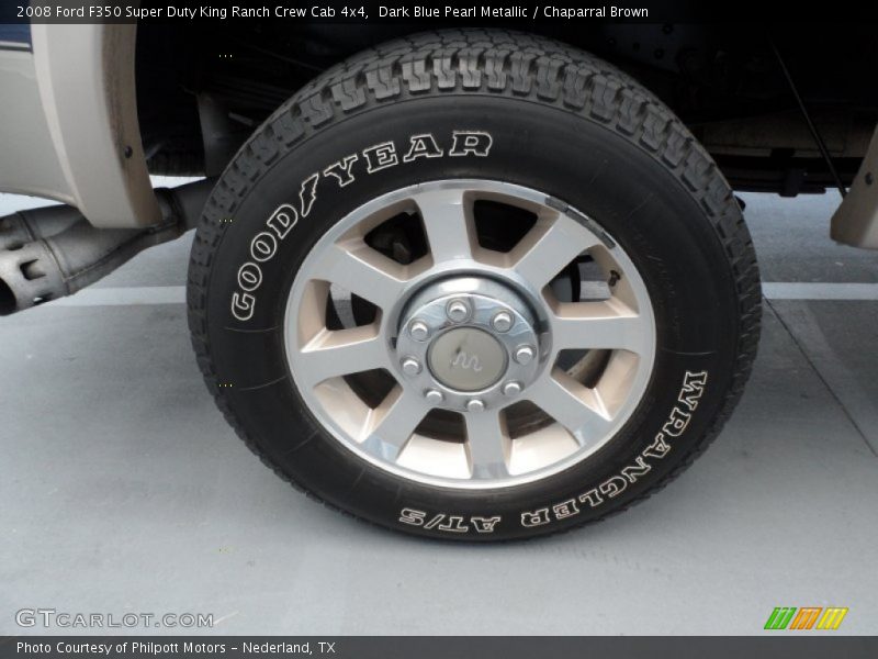 Dark Blue Pearl Metallic / Chaparral Brown 2008 Ford F350 Super Duty King Ranch Crew Cab 4x4