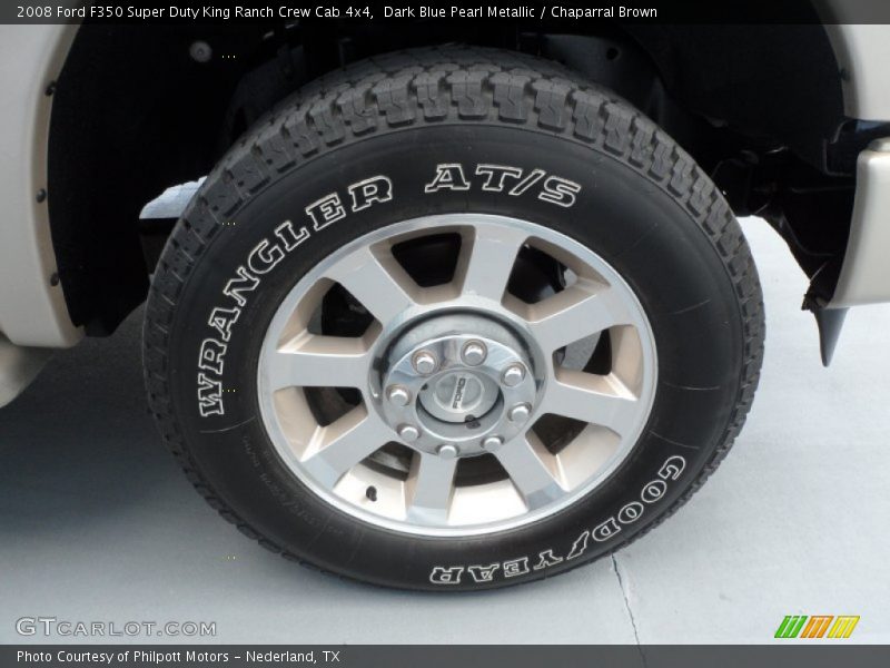 Dark Blue Pearl Metallic / Chaparral Brown 2008 Ford F350 Super Duty King Ranch Crew Cab 4x4