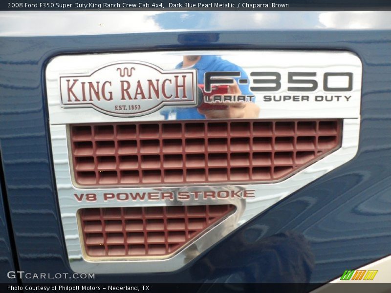 Dark Blue Pearl Metallic / Chaparral Brown 2008 Ford F350 Super Duty King Ranch Crew Cab 4x4