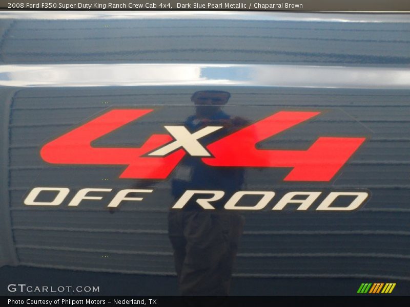 Dark Blue Pearl Metallic / Chaparral Brown 2008 Ford F350 Super Duty King Ranch Crew Cab 4x4
