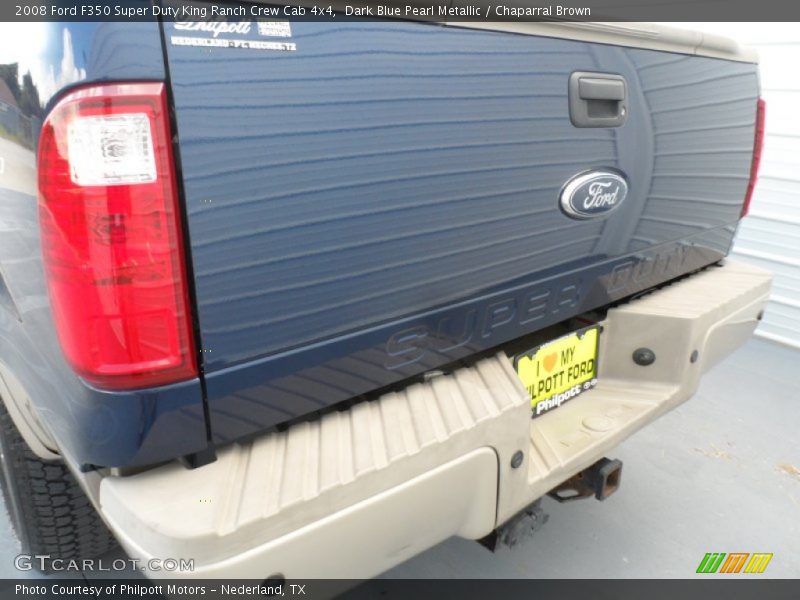 Dark Blue Pearl Metallic / Chaparral Brown 2008 Ford F350 Super Duty King Ranch Crew Cab 4x4