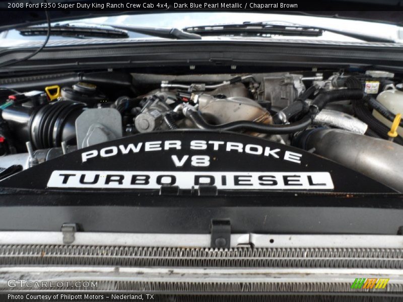 Dark Blue Pearl Metallic / Chaparral Brown 2008 Ford F350 Super Duty King Ranch Crew Cab 4x4
