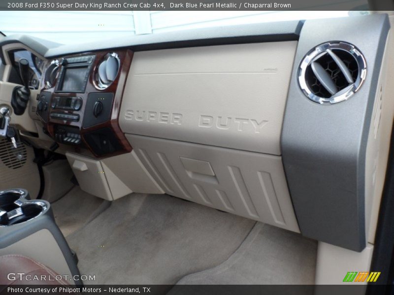 Dark Blue Pearl Metallic / Chaparral Brown 2008 Ford F350 Super Duty King Ranch Crew Cab 4x4