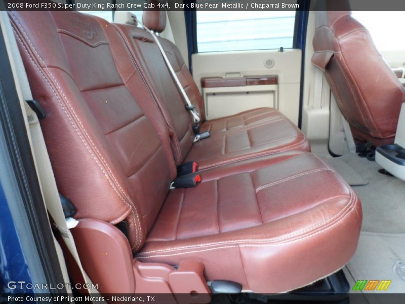 Dark Blue Pearl Metallic / Chaparral Brown 2008 Ford F350 Super Duty King Ranch Crew Cab 4x4