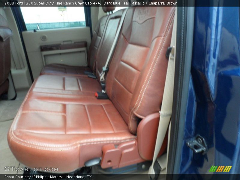 Dark Blue Pearl Metallic / Chaparral Brown 2008 Ford F350 Super Duty King Ranch Crew Cab 4x4