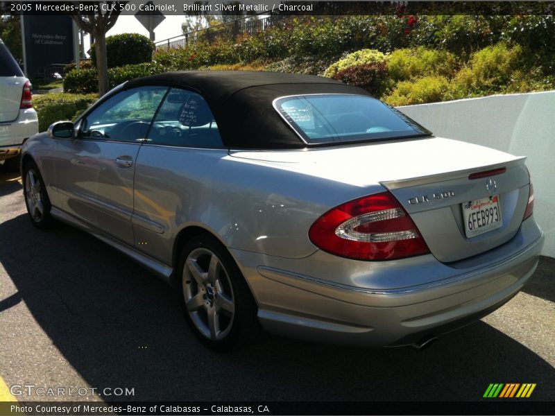 Brilliant Silver Metallic / Charcoal 2005 Mercedes-Benz CLK 500 Cabriolet
