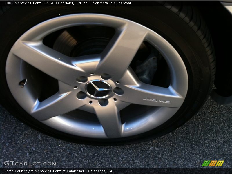 Brilliant Silver Metallic / Charcoal 2005 Mercedes-Benz CLK 500 Cabriolet