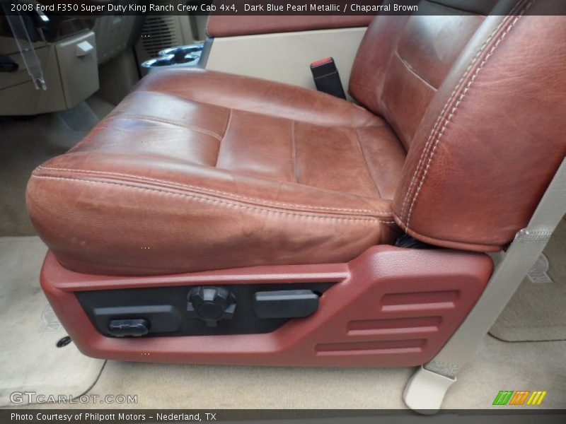 Dark Blue Pearl Metallic / Chaparral Brown 2008 Ford F350 Super Duty King Ranch Crew Cab 4x4