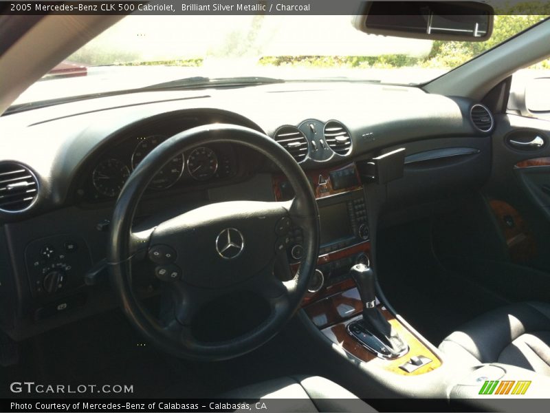 Brilliant Silver Metallic / Charcoal 2005 Mercedes-Benz CLK 500 Cabriolet