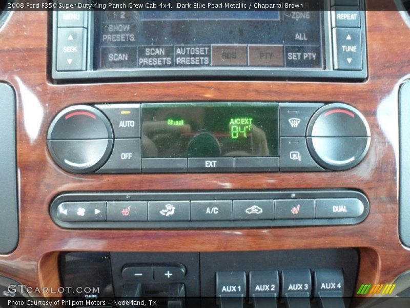 Dark Blue Pearl Metallic / Chaparral Brown 2008 Ford F350 Super Duty King Ranch Crew Cab 4x4