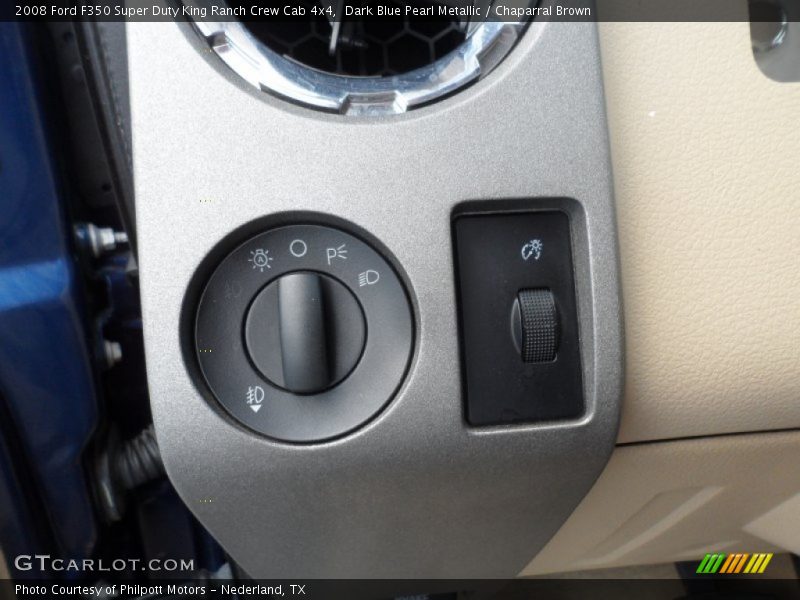 Dark Blue Pearl Metallic / Chaparral Brown 2008 Ford F350 Super Duty King Ranch Crew Cab 4x4