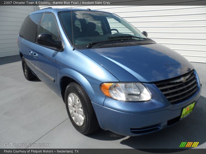 Marine Blue Pearl / Medium Slate Gray 2007 Chrysler Town & Country