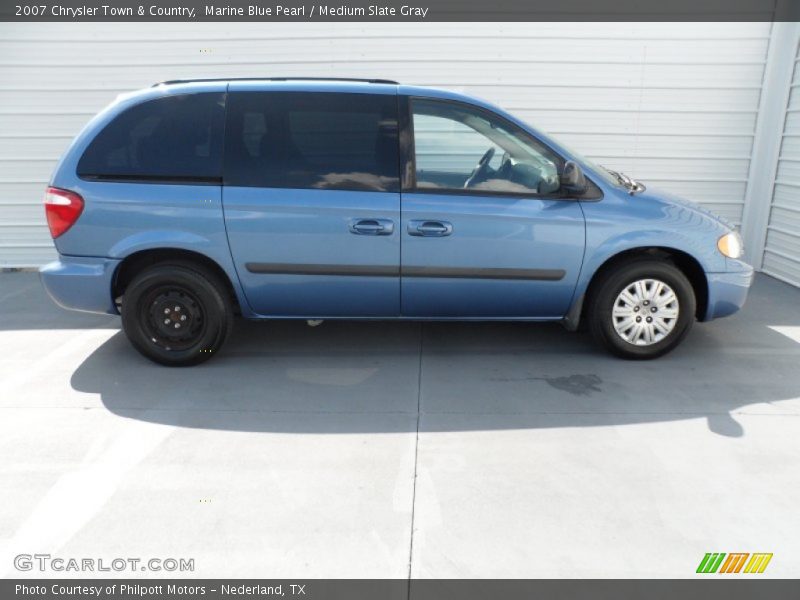 Marine Blue Pearl / Medium Slate Gray 2007 Chrysler Town & Country
