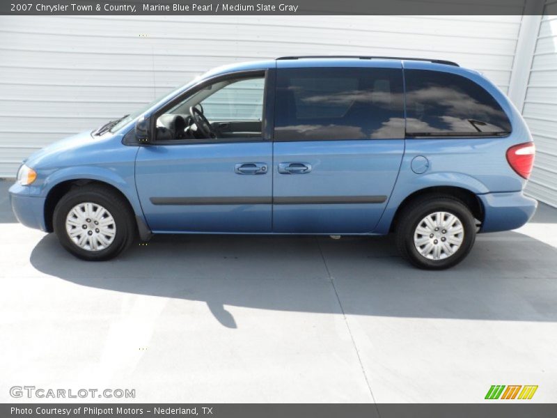 Marine Blue Pearl / Medium Slate Gray 2007 Chrysler Town & Country