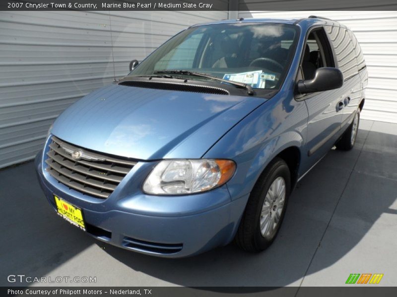 Marine Blue Pearl / Medium Slate Gray 2007 Chrysler Town & Country