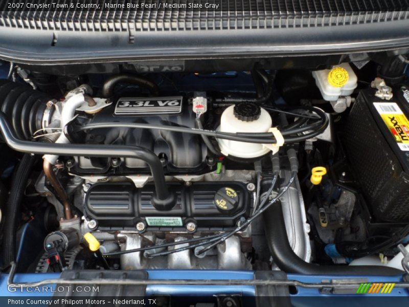 Marine Blue Pearl / Medium Slate Gray 2007 Chrysler Town & Country